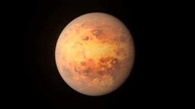 Spinning planet Venus. Beautiful space 4k video footage.