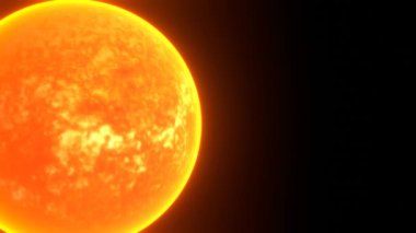 Spinning Sun. Beautiful space 4k video footage.