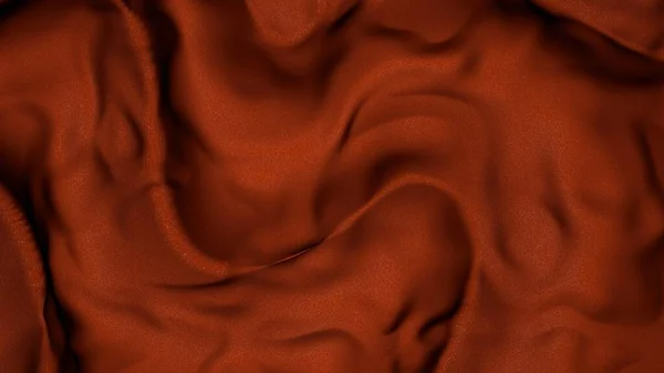 Orange Silk Fabric Beautiful Textile Neutral Background Render — Foto Stock