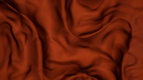 Orange Silk Fabric Video Beautiful Textile Neutral Background Footage — Stock Video