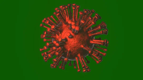 Κύτταρο Του Coronavirus Πτώμα Covid Χρωματικό Φόντο Απόδοση — Φωτογραφία Αρχείου