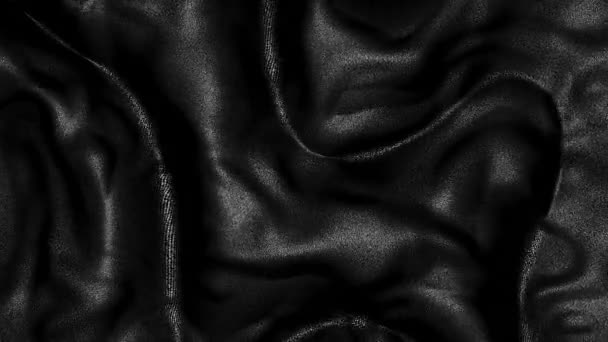 Black Silk Fabric Video Beautiful Textile Luxury Background Footage — Video Stock