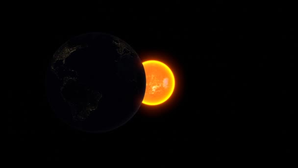 Planet Earth Revolves Sun — Vídeos de Stock