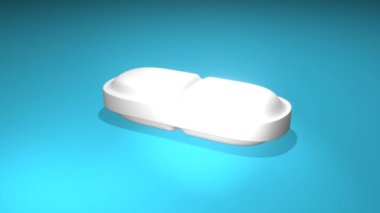 Haplar masanın üzerinde dönüyor. Tıp konsepti.