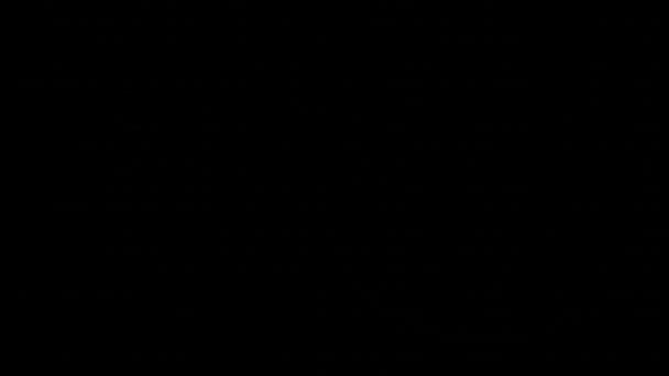 パルスアニメーション ハートビート 黒を背景にした心臓グラム 赤いチャート — ストック動画