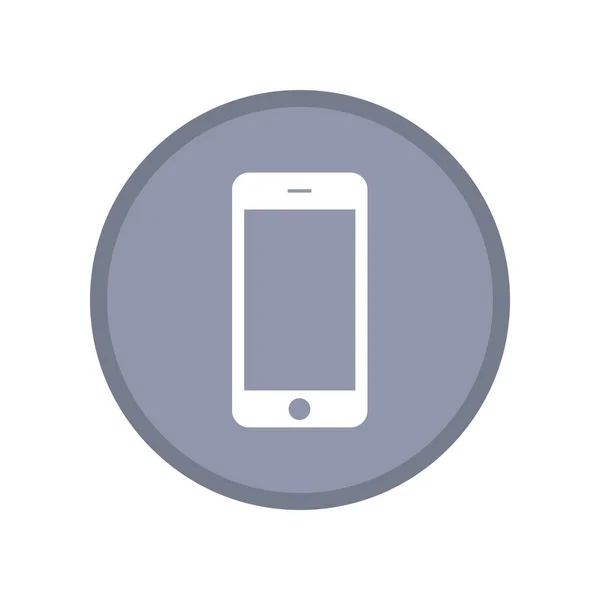 Graues Smartphone Symbol Isoliert Auf Weißem Hintergrund Vektorsymbol — Stockvektor