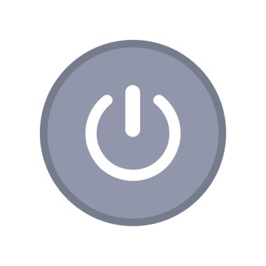 Güç simgesi. Açma kapama düğmesi. Uygulama düğmesi tasarımı.