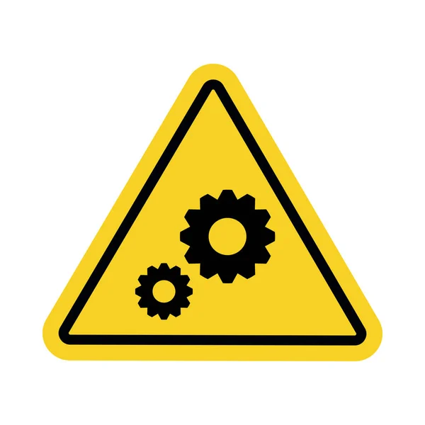 Getriebesymbol Isoliert Auf Weißem Hintergrund Illustration Des Zahnradvektors Einstellungskonzept Gelbes — Stockvektor
