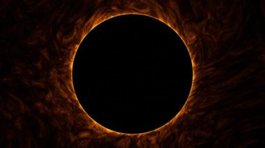 Dying sun animation. Abstract fantasy space object. Video footage suitable for music album cover.