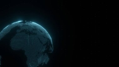 Planet Earth. Technology Illustration. Communication concept. Background 3D rendering