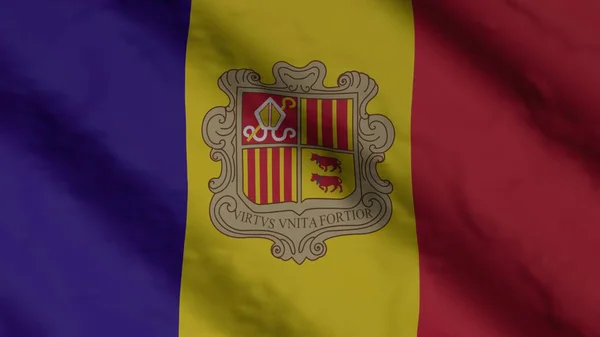 Andorran National Flag State Flag Andorra Illustration National Flag — Stockfoto