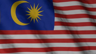 Malaysian national flag. State flag of Malaysia illustration. National flag.