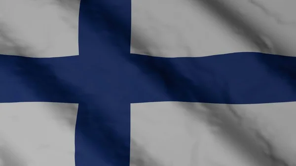 Finnish National Flag State Flag Finland Illustration National Flag — Fotografia de Stock