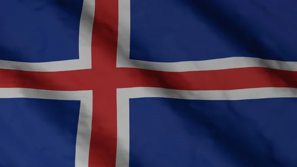 Ісландський Національний Прапор Ісландський Прапор Ісл Національний Прапор — стокове фото