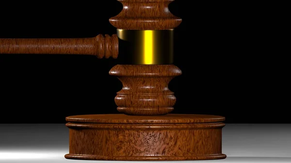 Judges Gavel Chairmans Gavel Sentencing Illustration Gavel Knocking Stand Court — 图库照片