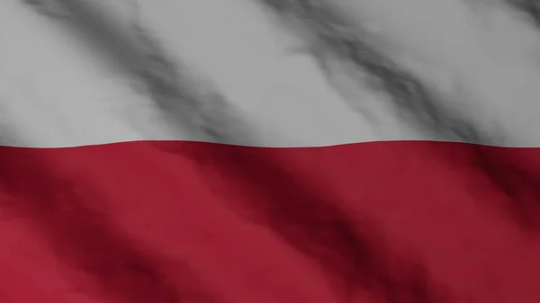Polish Flag Poland Flag Fluttering Wind National Flag — Zdjęcie stockowe