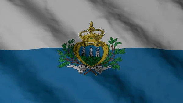 San Marino National Flag State Flag San Marino Illustration National — Stockfoto