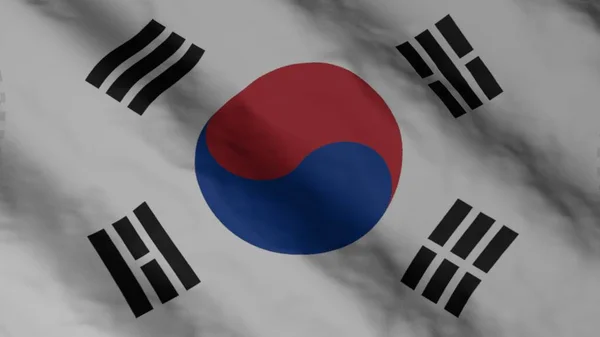 South Korean National Flag State Flag South Korea Illustration National —  Fotos de Stock