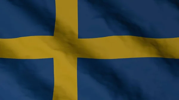 Swedish National Flag State Flag Sweden Illustration National Flag — ストック写真