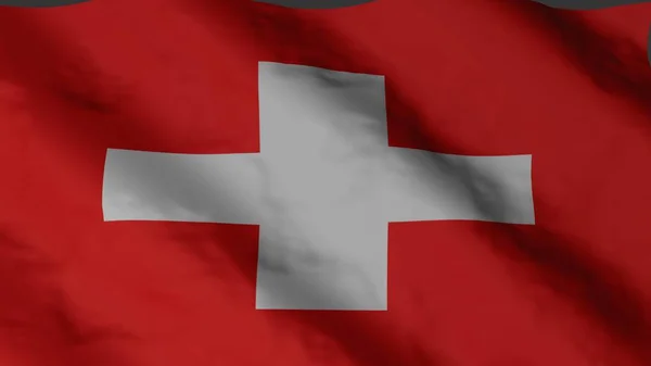 Swiss National Flag State Flag Switzerland Illustration National Flag — ストック写真