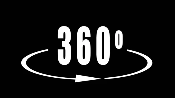 360 Degrees Sign Angle 360 Degree Virtual Reality Panorama — Foto Stock