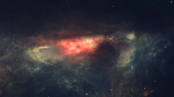 Open space. Outer space gas clouds. Cosmos neutral background. Bright stars. Space view.