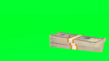 5 US dollar money composition. Financial background. Many banknotes and wads of money. Business or economy concept. Cash.