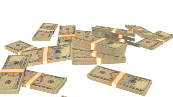 Dollar Money Composition Financial Background Many Banknotes Wads Money Business — Foto Stock