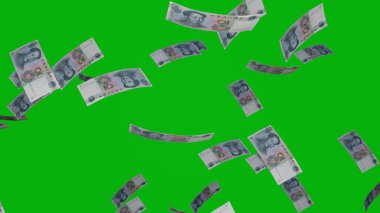 10 Chinese yuan money composition. Financial background. Many banknotes and wads of money. Business or economy concept. Cash.