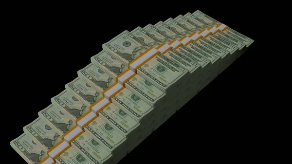 Dollar Money Composition Financial Background Many Banknotes Wads Money Business — Photo