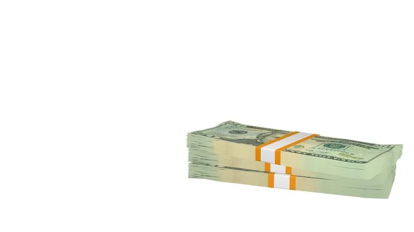 Доларів Сша Грошова Композиція Фінансове Походження Багато Банкнот Пучечок Грошей — стокове фото
