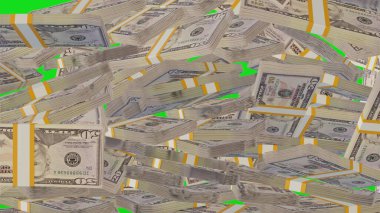 50 US dollar money composition. Financial background. Many banknotes and wads of money. Business or economy concept. Cash.