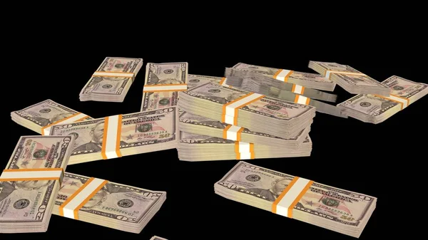 Dollar Money Composition Financial Background Many Banknotes Wads Money Business — Foto Stock