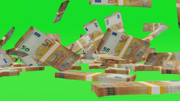 Euro Money Composition Financial Background Many Banknotes Wads Money Business — Photo