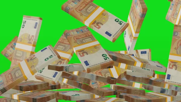 Euro Money Composition Financial Background Many Banknotes Wads Money Business — ストック写真
