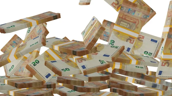 Euro Money Composition Financial Background Many Banknotes Wads Money Business — 스톡 사진