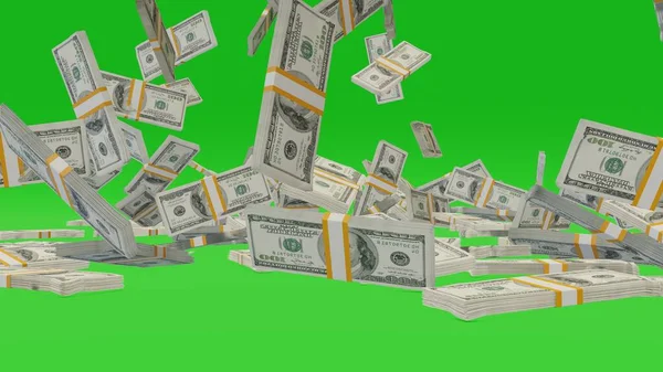 100 US dollar money composition. Financial background. Many banknotes and wads of money. Business or economy concept. Cash.