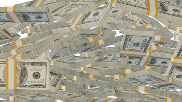 100 Доларів Сша Грошова Композиція Фінансове Походження Багато Банкнот Пучечок — стокове фото