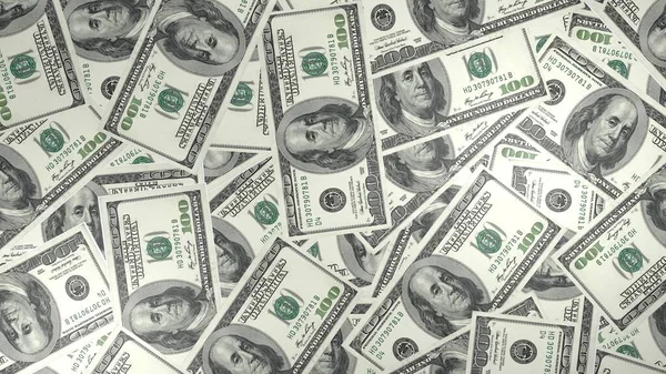 100 Dollar Money Composition Financial Background Many Banknotes Wads Money — Zdjęcie stockowe