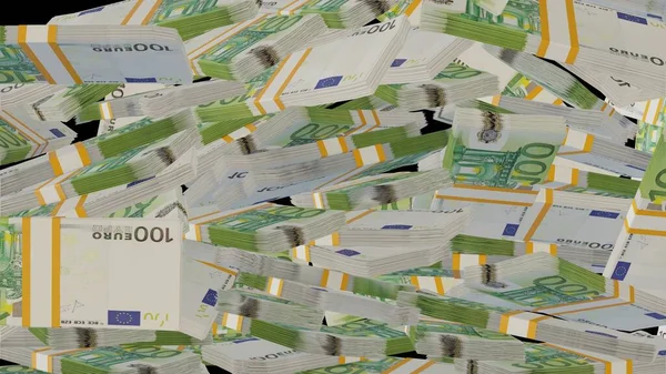 100 Euro Money Composition Financial Background Many Banknotes Wads Money — Photo