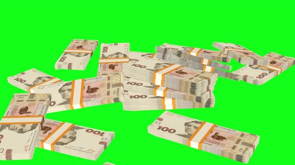 100 Ukrainian Hryvnia Money Composition Financial Background Many Banknotes Wads — Stockfoto