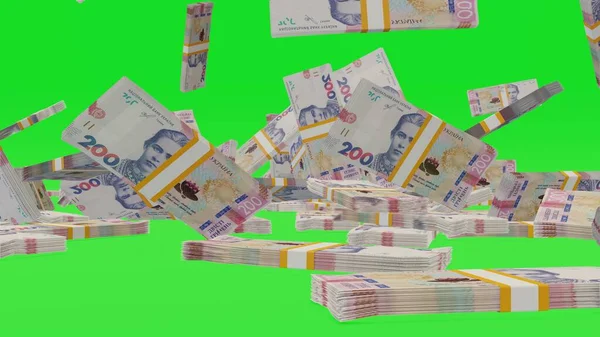 200 Ukrainian Hryvnia Money Composition Financial Background Many Banknotes Wads — Photo