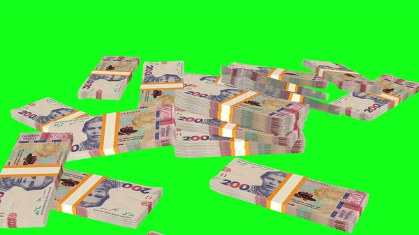 200 Ukrainian Hryvnia Money Composition Financial Background Many Banknotes Wads — Foto Stock