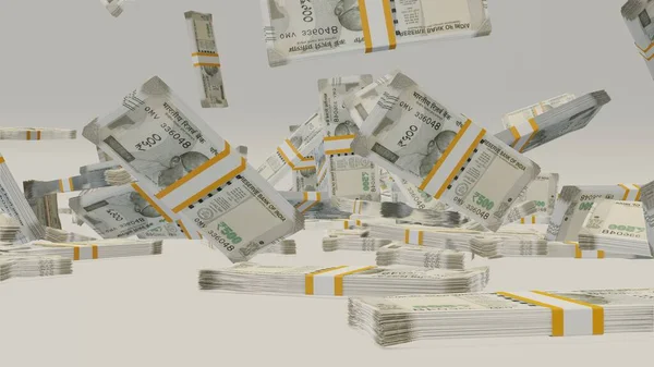 500 Indian rupees money composition. Financial background. Many banknotes and wads of money. Business or economy concept. Cash.