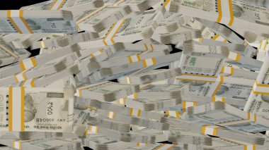 500 Indian rupees money composition. Financial background. Many banknotes and wads of money. Business or economy concept. Cash.