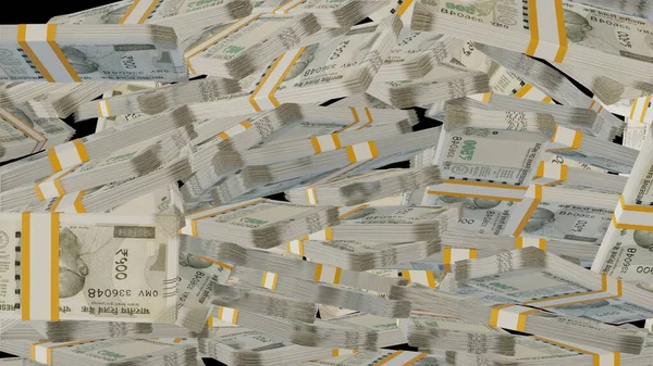 500 Indian rupees money composition. Financial background. Many banknotes and wads of money. Business or economy concept. Cash.