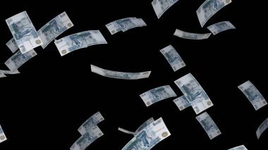 1000 Russian rubles money composition. Financial background. Many banknotes and wads of money. Business or economy concept. Cash.