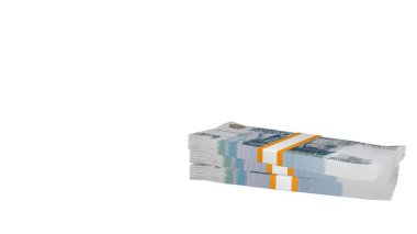 1000 Russian rubles money composition. Financial background. Many banknotes and wads of money. Business or economy concept. Cash.