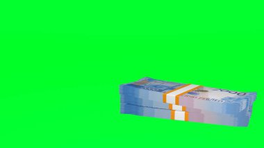 2000 Russian rubles money composition. Financial background. Many banknotes and wads of money. Business or economy concept. Cash.