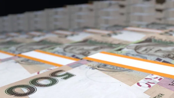 500 Тисячний Український Гривень Грошової Композиції Фінансове Походження Багато Банкнот — стокове фото